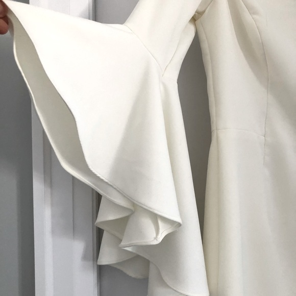 Milly White Bell Sleeve Dress - Picture 7 of 8